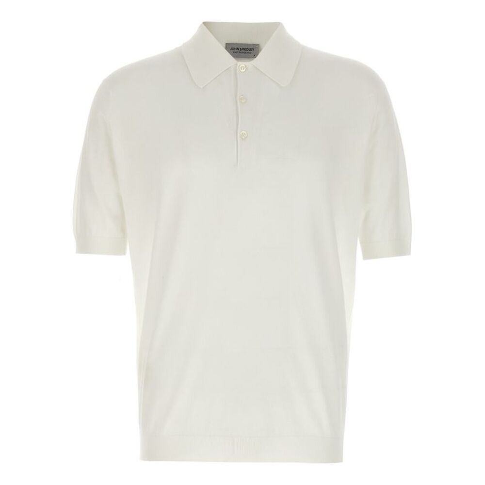 JOHN SMEDLEY White Cotton Polo Men's Shirt